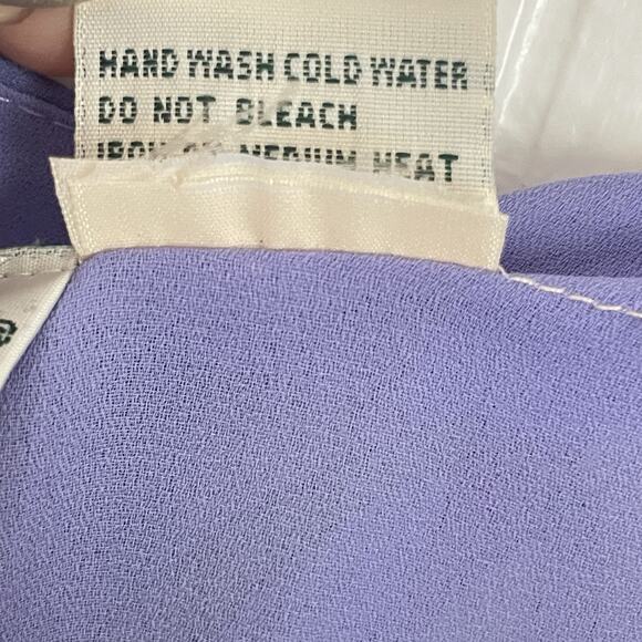 Y2K Flutter Sleeve Tiered Maxi Dress Purple Psychedelic Swirl Ruffle 80s Style M - Picture 4 of 7